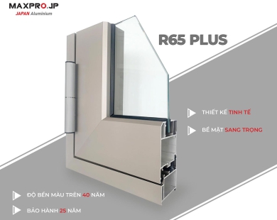 Cửa đi Nhôm mở quay MaxPro JP Nhật Hệ 65